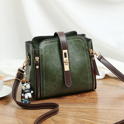 Leather Handbags Small Flap Shoulder Messenger Bags.