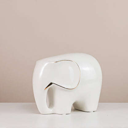 Simple Elephant Ceramic Decoration: Office Desktop and Living room.