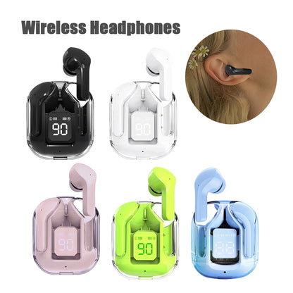 Transparent Wireless Bluetooth Headset Digital Display Noise Reduction True Wireless Sports Music