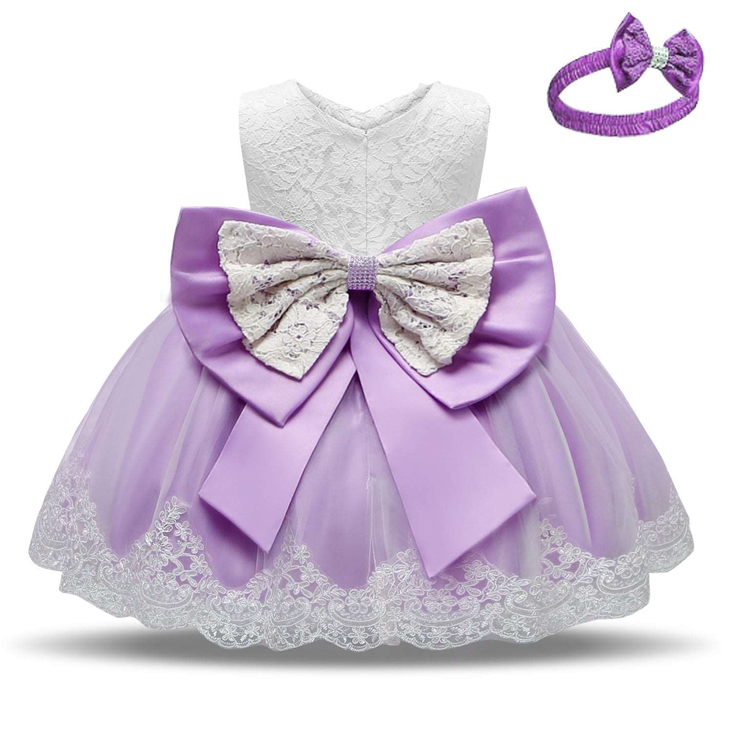 Baby Princess Dress: One Year Old Dress Bow Tutu Skirt Baby Toddler Lace Dress.