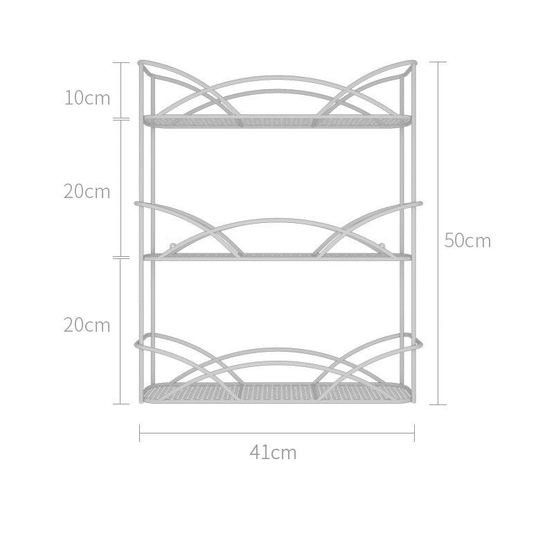 Desktop Storage Shelf Bathroom Free Punching Wall Hanging