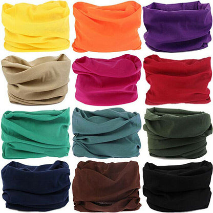 Cycling Balaclava Bandana Face Mask Cover Men Women Headband Snood Scarf Tube Random Colour.