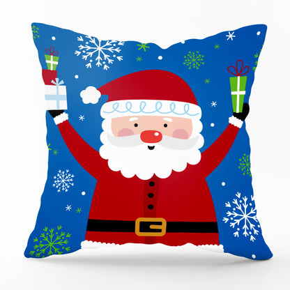 Santa plaid print pillowcase