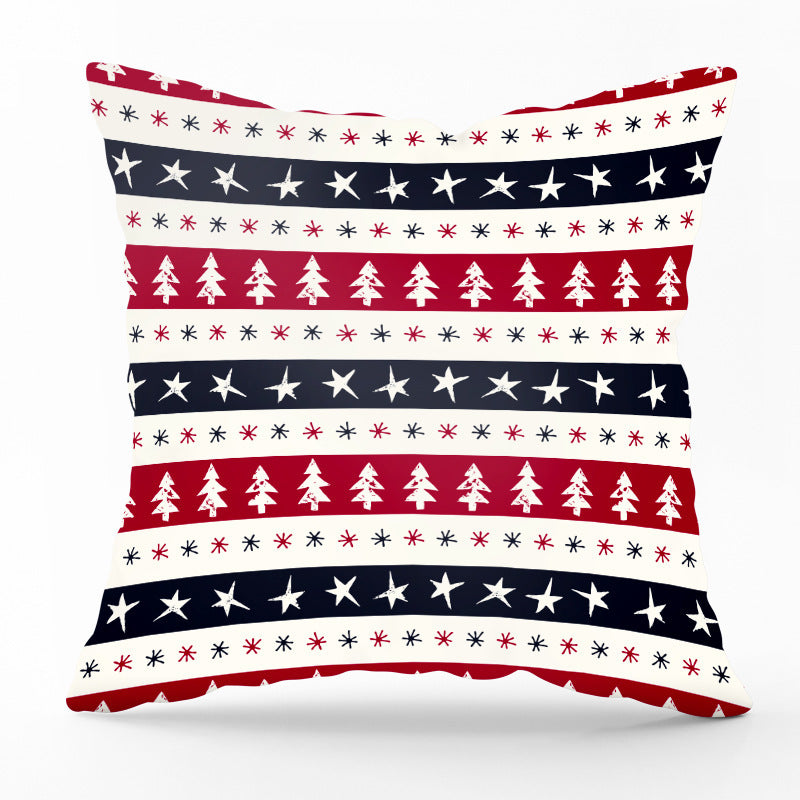 Santa plaid print pillowcase