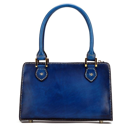 Luxury Retro Totes Style Cowhide Handbag.