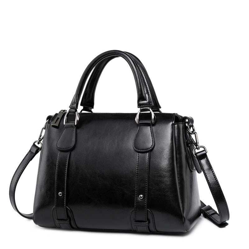 New Fashion Leather Handbags Cowhide Ladies Shoulder Handbags.