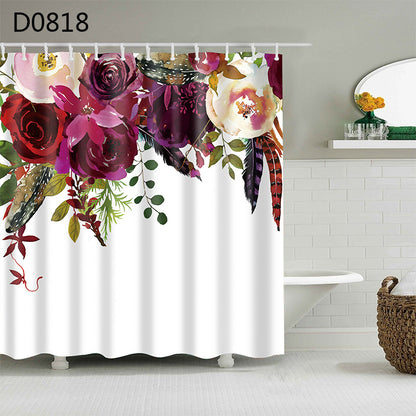 Shower Curtain Waterproof Thickened Bathroom Curtain