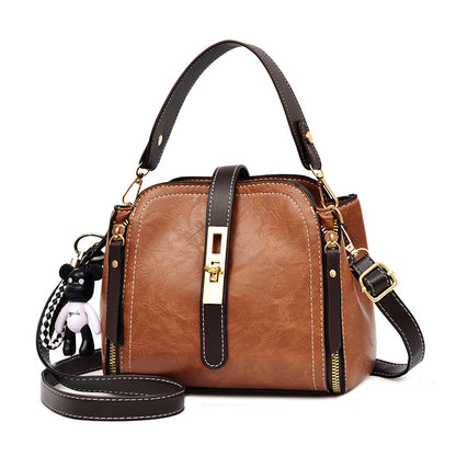 Leather Handbags Small Flap Shoulder Messenger Bags.