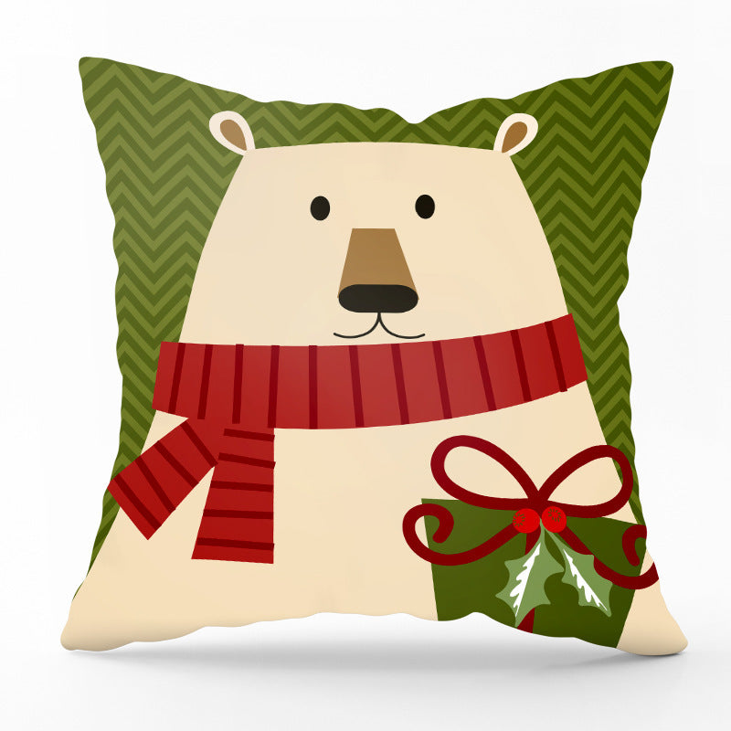 Santa plaid print pillowcase