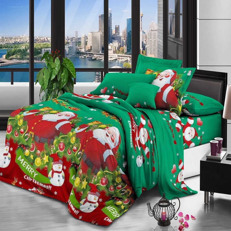 Santa bedding three-piece four-piece