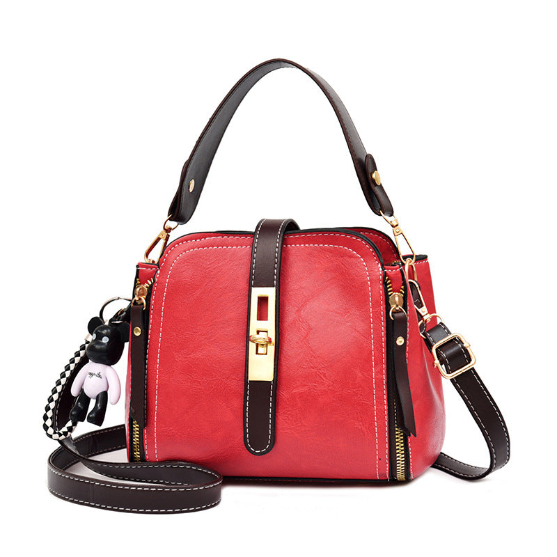 Leather Handbags Small Flap Shoulder Messenger Bags.