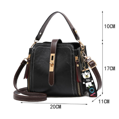 Leather Handbags Small Flap Shoulder Messenger Bags.