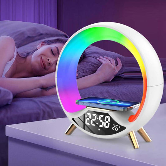 Full Circle Three In One Wireless Charging Multifunctional Bluetooth Speaker Night Light