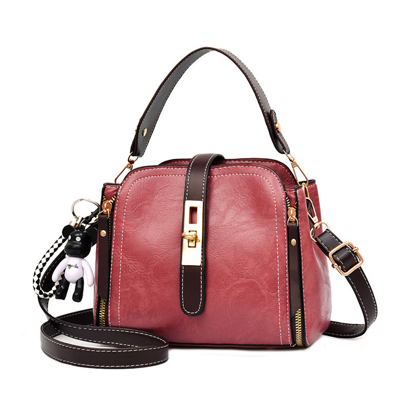 Leather Handbags Small Flap Shoulder Messenger Bags.