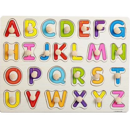 Animal Digital Letter Hand Grab Board Jigsaw Puzzle: Intellectual Wooden Toy for 1-3-4 Year Olds.