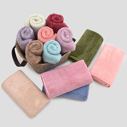 Coral velvet gift towel bath towel set