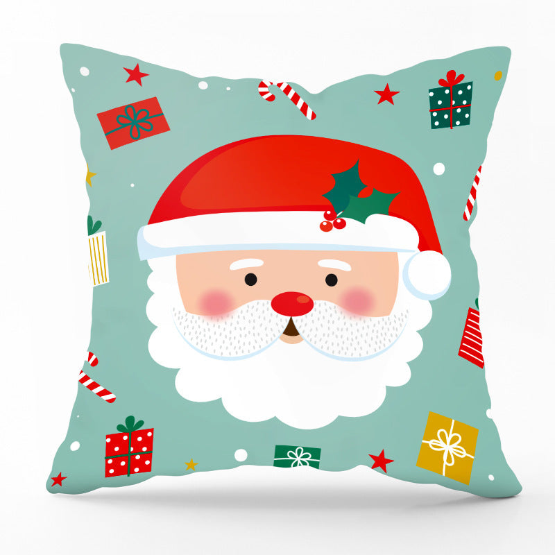 Santa plaid print pillowcase