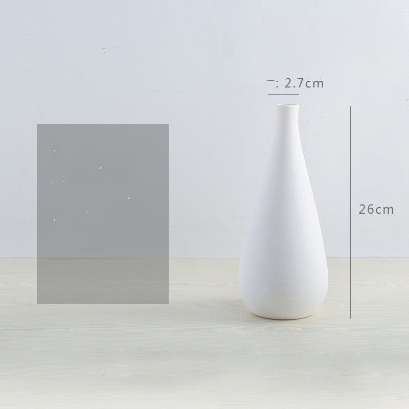 Simple Modern Ceramic Vase Nordic White Vase