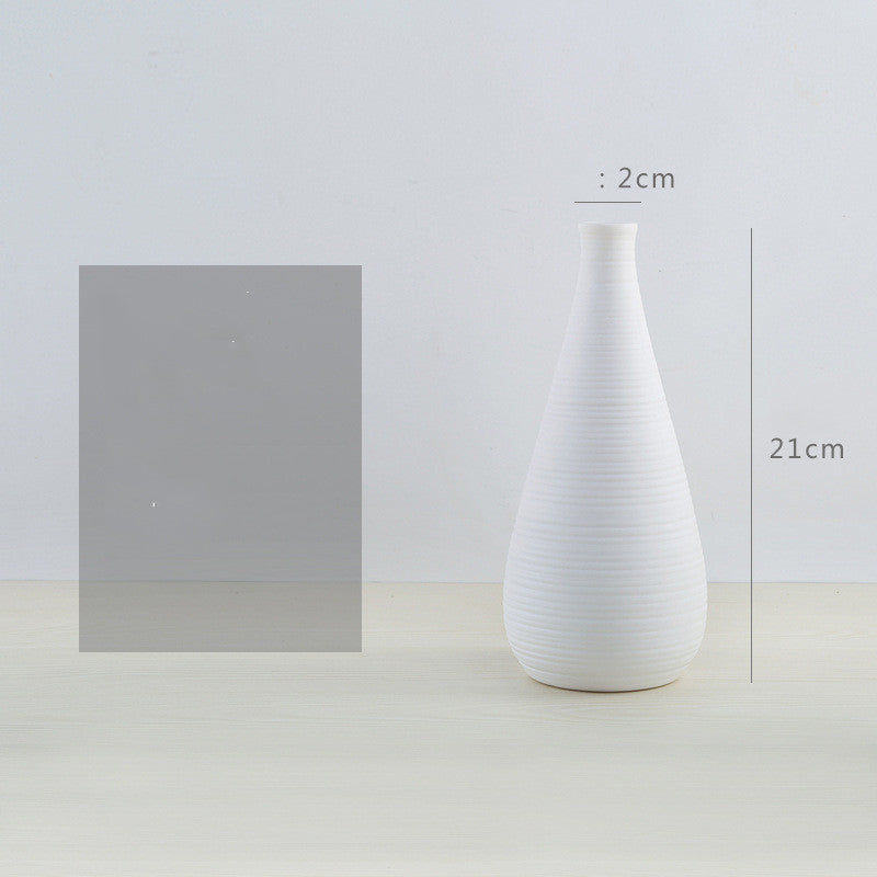 Simple Modern Ceramic Vase Nordic White Vase