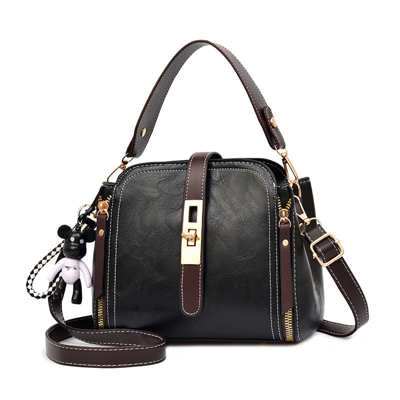 Leather Handbags Small Flap Shoulder Messenger Bags.