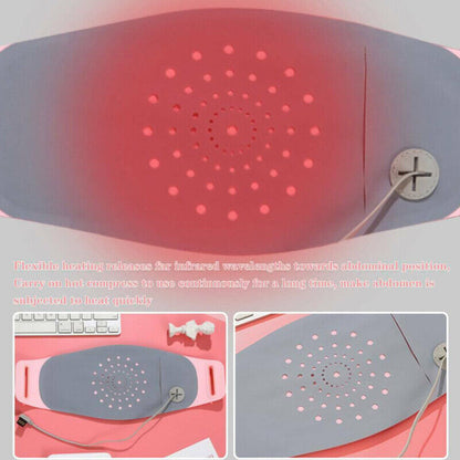 Warm Heating Vibration Electric Waist Belt Massage Menstrual Relief Period Pain