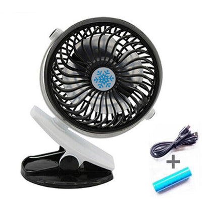 USB Battery Oscillating Clip On Fan Desk Baby Stroller Portable Air Cooling Fans