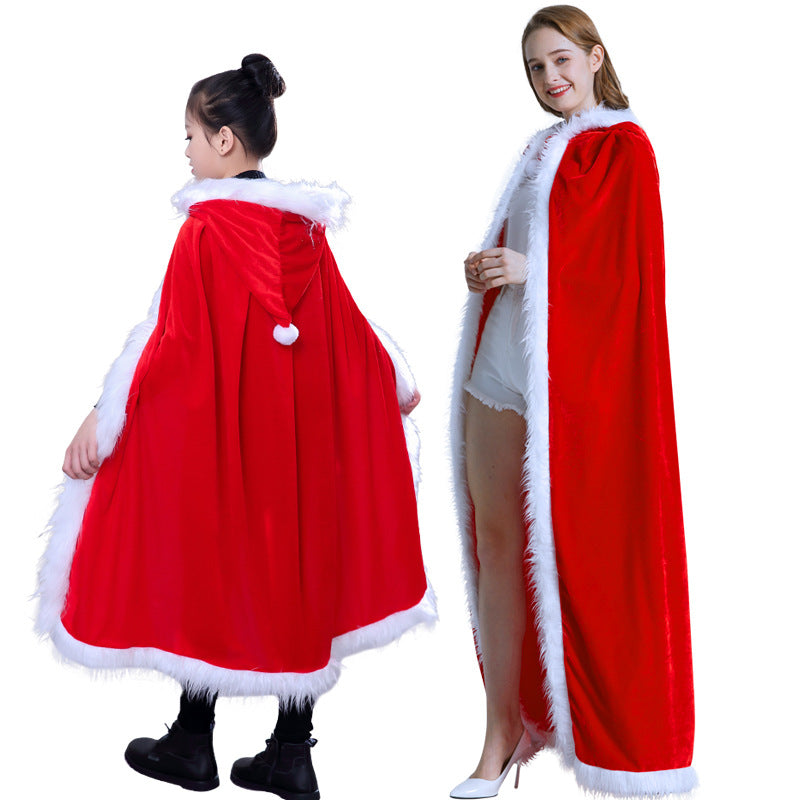 Fashion Simple Santa Claus Hooded Cape