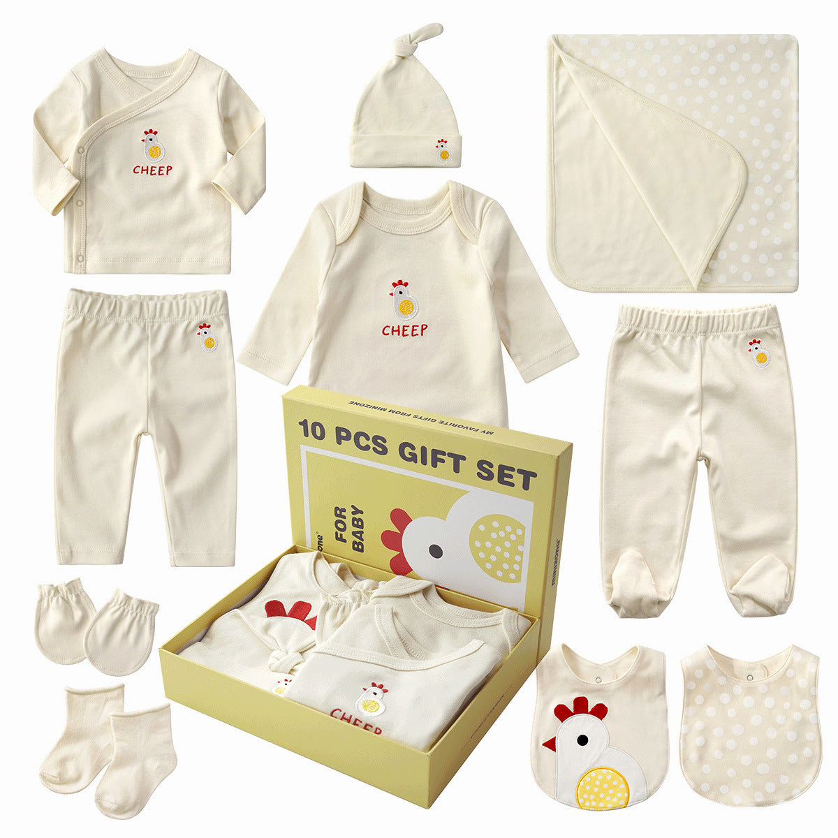 Maternal and Baby Supplies Full Moon Baby Baby Clothes Cotton Ten-piece Suit