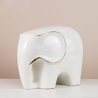 Simple Elephant Ceramic Decoration: Office Desktop and Living room.