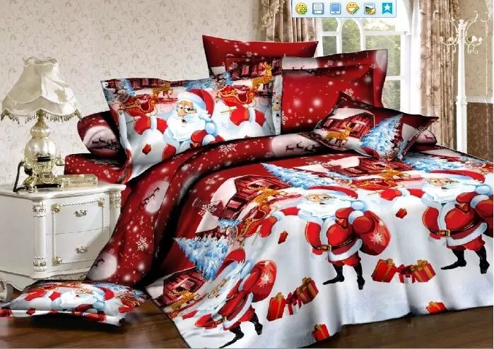 Santa bedding three-piece four-piece