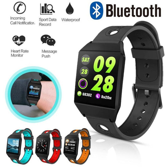 W1 Smart Bracelet Blood Pressure Measurement Color Screen Fitness Tracker Watch Waterproof IP68 Heart Rate Monitor GPS Tracker