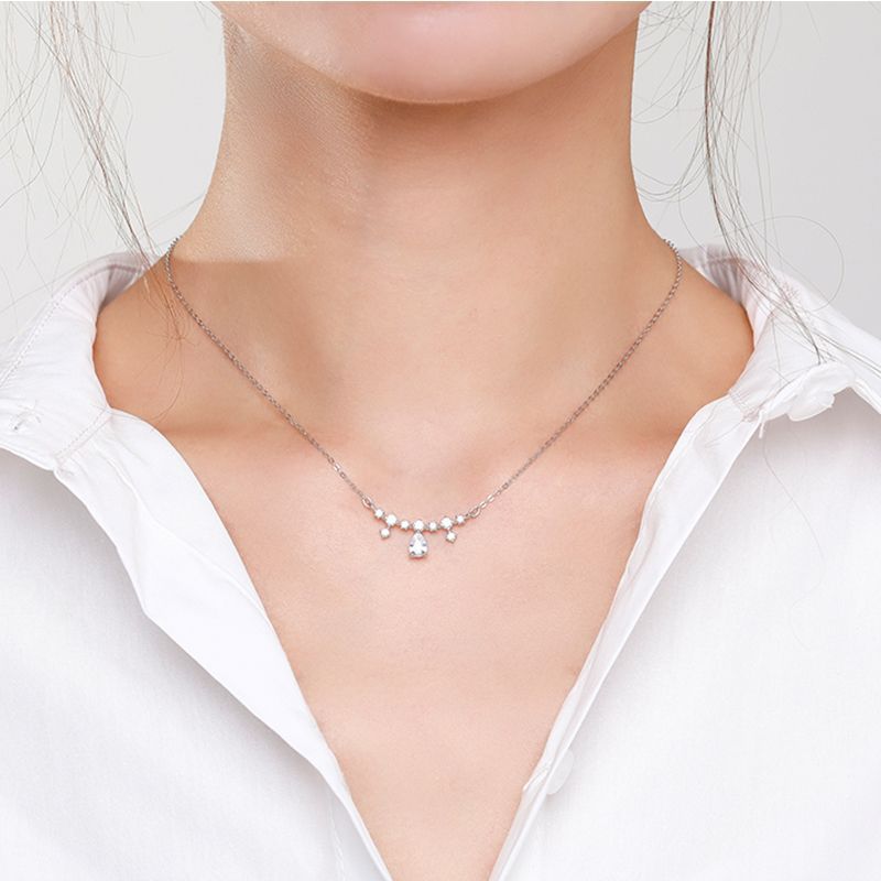 S925 Sterling Silver Drop Pendant Necklace