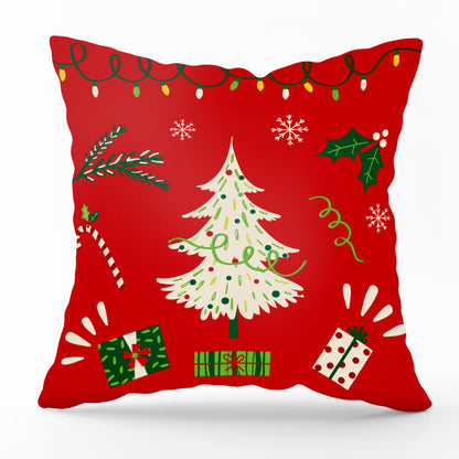 Santa plaid print pillowcase