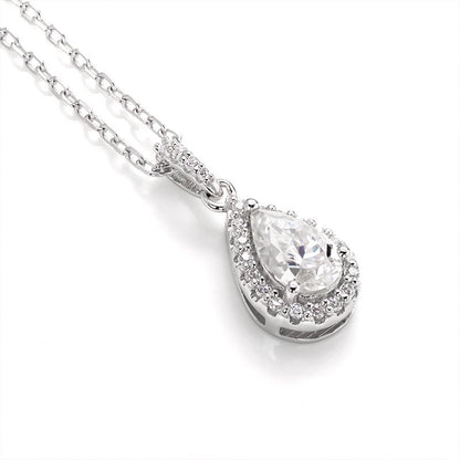 Fashion Water Drop 1 Carat Moissanite Necklace