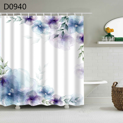 Shower Curtain Waterproof Thickened Bathroom Curtain