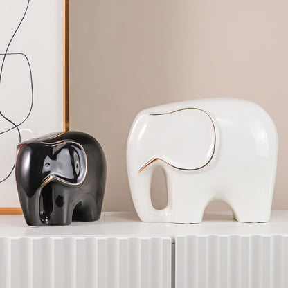 Simple Elephant Ceramic Decoration: Office Desktop and Living room.