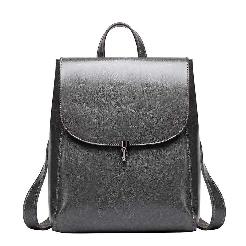 Cowhide Large Capacity Travel Backpack