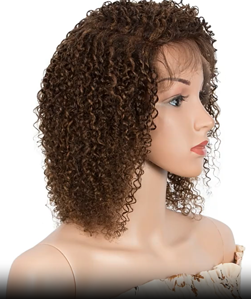 European and American Style Silk Wig Set: Mid-Length Corn Perm with Small Curly Hair