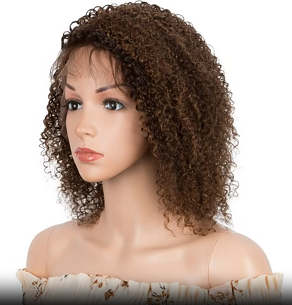 European and American Style Silk Wig Set: Mid-Length Corn Perm with Small Curly Hair