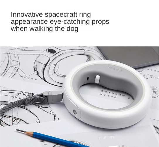 moestar Cute UFO Pet Leash: Retractable Dog Chain Collar