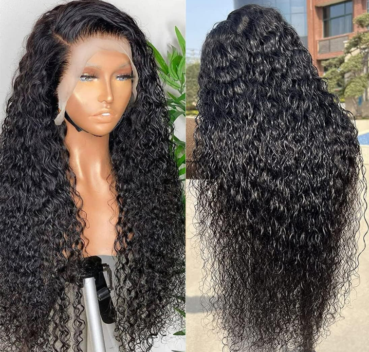 Brazilian Lace Front Human Hair Wig - deep wave -  real hair - lace wig