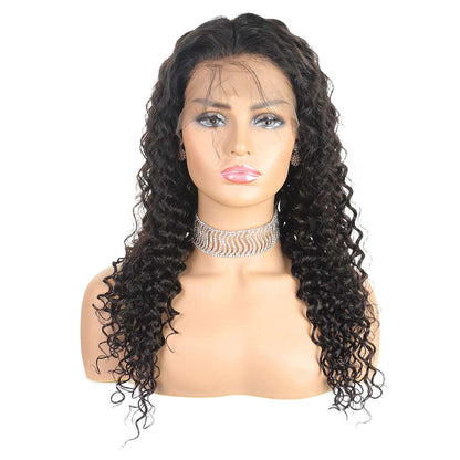 Brazilian lace front human hair wig - deep wave -  real hair - lace wig