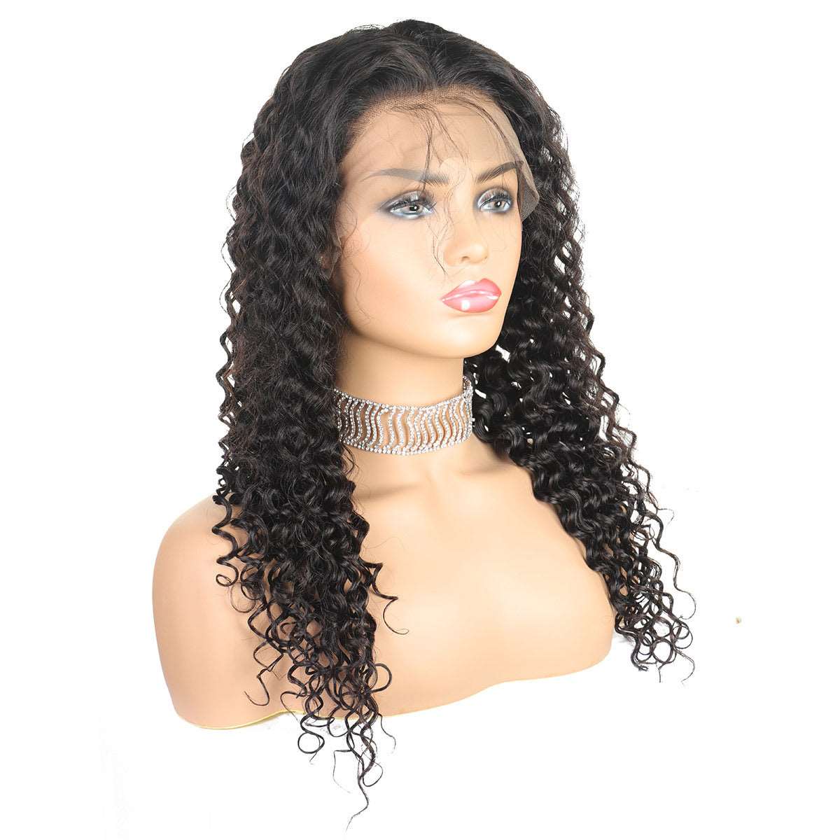 Brazilian lace front human hair wig - deep wave -  real hair - lace wig