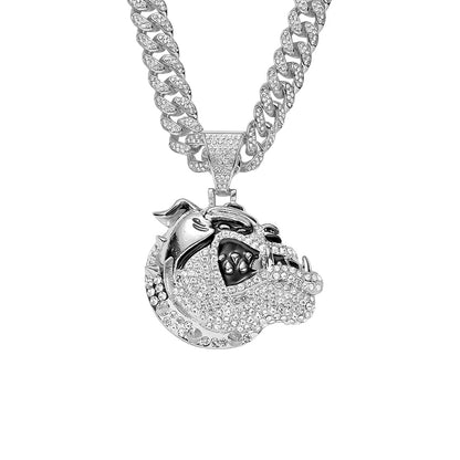 Personality Diamond Stud Animal Hedgehog Pendant Necklace