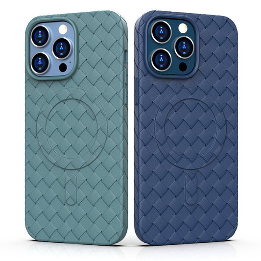 Heat Dissipation Magnetic Suction Woven Pattern Tpu Phone Case