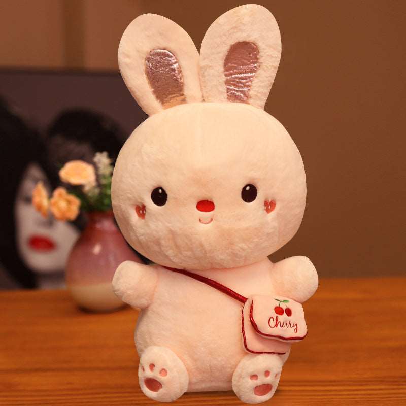 Bunny Plush Toy: Cherry Rabbit Doll for Playful Fun and Adorable Gift.