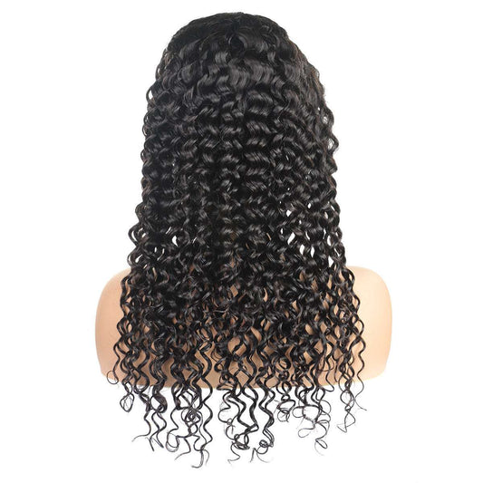 Brazilian lace front human hair wig - deep wave -  real hair - lace wig