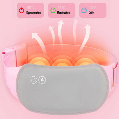 Warm Heating Vibration Electric Waist Belt Massage Menstrual Relief Period Pain