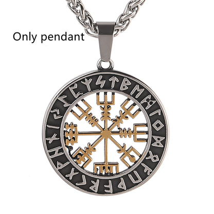 Lun Rune Pendant Necklace Men