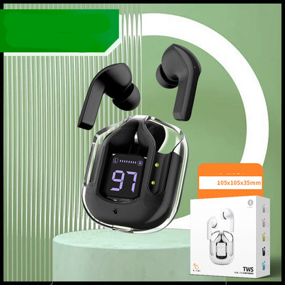 Transparent Wireless Bluetooth Headset Digital Display Noise Reduction True Wireless Sports Music